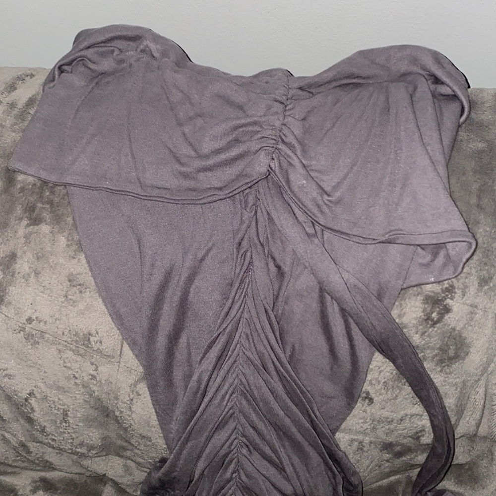Gray Ruched Dress - Picture 3 of 3